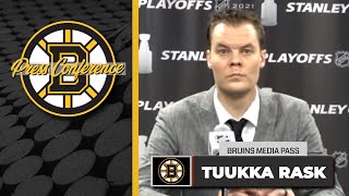 Tuukka Rask Explains Overtime Goal vs Wizards [upl. by Weitman67]