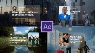 16 Testimonials Glass  After Effects Template  No Plugins [upl. by Wing]