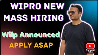 Wipro New Mass Hiring Announced  Wilp Program Announced [upl. by Mechelle948]