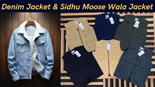 Latest Winter Denim Jackets amp Sidhu Moose Wala Jacket  New Winter Jackets For Men In Wholesale Rate [upl. by Adahsar]