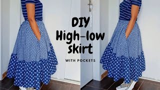 DIY highlow circle skirt with inseam pockets [upl. by Merry384]