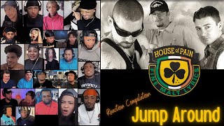 REACTION COMPILATION  House of Pain  Jump Around  Reaction Mashup [upl. by Ymij]