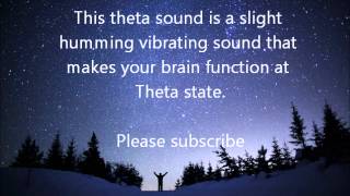 THETA brain wave sound FOR MEDITATION AND VISUALIZATION  10 minutes [upl. by Nibor]