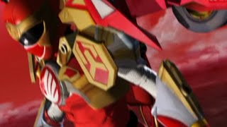 Red Ranger Battlizer Morph amp Fight  Shanes Karma  Ninja Storm  Power Rangers Official [upl. by Emmeram]