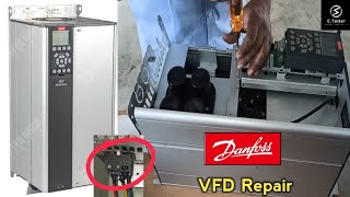 How to Repair 30KW Danfoss VFD  Connector replacement  E Tester [upl. by Lindly]