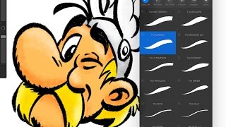 Asterix amp Obelix  iPad Fan Art Drawing amp Coloring with Procreate [upl. by Anairt]