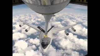 Difficult air refueling of an Awacs view from the tanker [upl. by Blandina78]