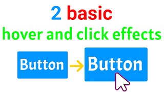 2 basic hover and click effects in css beginners [upl. by Carboni]