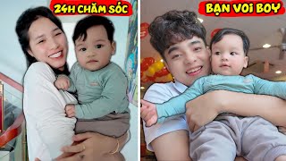 THẮNG TÊ TÊ HẰNG NGA 24H CHĂM SÓC BẠN VOI BOY [upl. by Madson392]