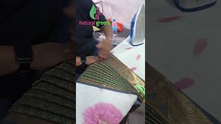 Multiple pleats in chest pleats 🥰 saree chest pleats ironing naturalgreens gummidipoondi [upl. by Herson]