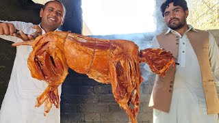 EXTREME Stuffed Lamb  Street Food in Quetta Balochistan  Khadi kabab  Full Bakra Khadi Kabab [upl. by Annoyik]