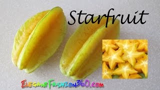 How to CutEat Star fruitCarambola and Facts Health Benefits of Star Fruit [upl. by Kotto]