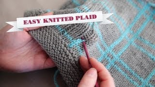 How to Knit Plaid [upl. by Enelra]