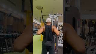 Chest pull primarily targeting the latsgym bodybuilding fitness muscle back backworkout [upl. by Allerbag]