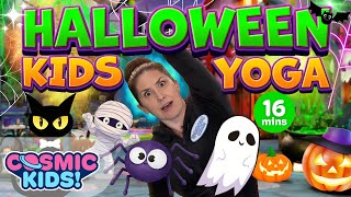 Halloween Yoga for Kids  Haunted House  A Cosmic Kids Yoga Adventure [upl. by Korff]