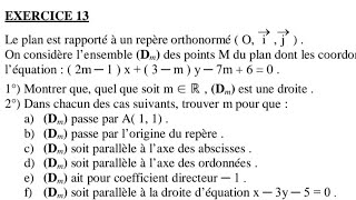 Repérage cartésien 2S avec paramètre m [upl. by Leizo]