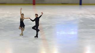 Pas de 14 Danse sur Glace Amélyne et Alexis minimes Annecy 2018 [upl. by Wachtel]