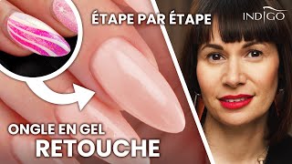 Comment réaliser remplissage ongle en gel décollement  retouche gel  Indigo Nails Français [upl. by Page]