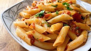 Pasta Arrabiata Italian recipe [upl. by Lerak143]