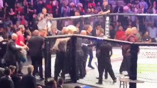 UFC 229 BEST ANGLE ON CAGE BRAWL 😱 Conor vs Khabib [upl. by Eilyab4]