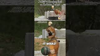 Destructive Impact Cannonball vs Bowling Ball at 240 MPH cannonball science experiment [upl. by Valida699]