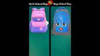 Girls School Bag Vs Boys School Bag ❓ shorts trending shortfeed youtubeshortp youtubeshortp [upl. by Maurey]