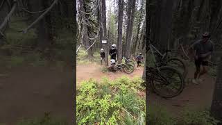 First time biking at Schweitzer resort mtbcrash mtblife crash bikers [upl. by Inttirb]