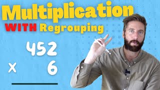 multiplication 3 digit by 1 digit with regrouping  The Maths Guy [upl. by Januarius]