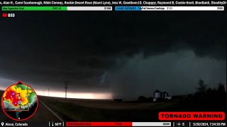 Destructive Supercell in NE Colorado 52024  Live Storm Chase Archive [upl. by Limemann]