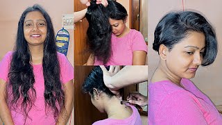 Hair play 💇🏻‍♀️ nape shave 🪒 and everything nice for the Indian long hair girl ✂️ [upl. by Imoin]