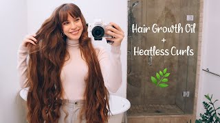 VLOG DIY Hair Growth Oil amp Heatless Curls [upl. by Leary]