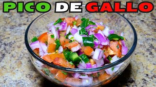 Homemade PICO DE GALLO Recipe  Fresh amp Easy Salsa [upl. by Nnyliram]