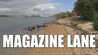 Magazine Lane  deep water shore fishing mark near Southampton Hampshire England [upl. by Seidel399]