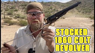 Stocked 1860 Colt Revolver [upl. by Nawuq877]