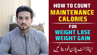 How To Check Maintenance Calories For Weight Loss UrduHindi [upl. by Davita]