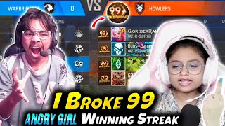 First Time Break 99 Winning Streak 😱Laka Gamer Vs Angry girl Youtuber 😡 गुस्सा हो गया [upl. by Virginia]