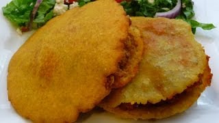 Fried Puffedup Gorditas Mexican Recipe how to Mexican food [upl. by Encrata]