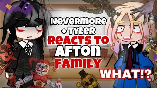 Nevermore Tyler REACTS To AFTON Family Reacreation GACHA [upl. by Eerrahs]