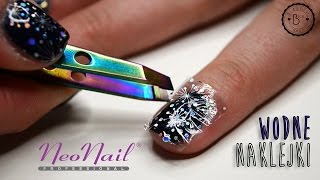 ♥ NAIL TUTORIAL ♥ Naklejki wodne NeoNail i hybryda Andromeda ♥ [upl. by Chelton]