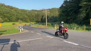 Ducati Hypermotard 950 SP SC Project S1 Exhaust Sound  Flyby and Pops and Bangs  KTM 790 Duke RS22 [upl. by Ailyn555]