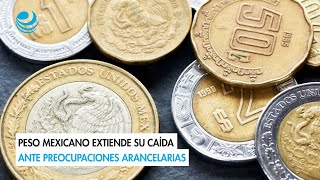 Peso mexicano extiende su caída ante preocupaciones arancelarias [upl. by Brink540]