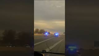 Police car flips during wild highspeed chase in Arkansas [upl. by Alac]