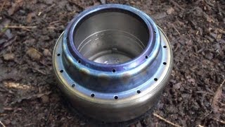 Evernew Titanium Alcohol Stove Upclose and Outside [upl. by Pius129]