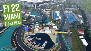 F1 22 New Miami circuit onboard lap and first look [upl. by Schenck]