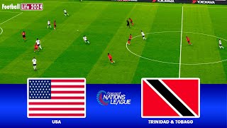 FL 24  USA vs Trinidad amp Tobago  Concacaf Nations League 2324  Full Match  PES 2021 Gameplay PC [upl. by Crim]