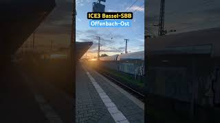 OffenbachOst Vorbeifahrt RB403ICE3➡️BasselSBB ice3 shorts [upl. by Analise]