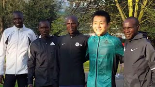 ELIUD KIPCHOGE  How He Trained Two Days Before LONDON MARATHON 2018 [upl. by Scever162]