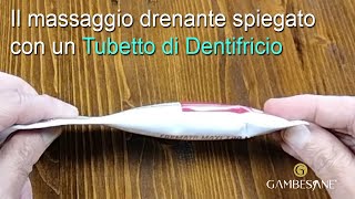 Il massaggio Drenante Circolatorio spiegato con un quotTubetto di Dentifricioquot [upl. by Ivie]