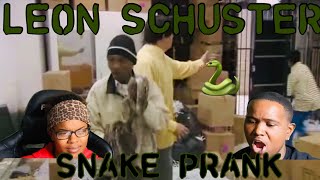 SCHUKS TSHABALALA SNAKE PRANK  LEON SCHUSTER  OFFICIAL VIDEO  REACTION [upl. by Helen]