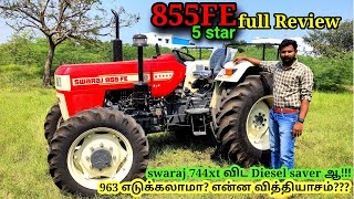 swaraj 855 4wd full review  855FE vs 744XT vs963  full Review [upl. by Elleda612]